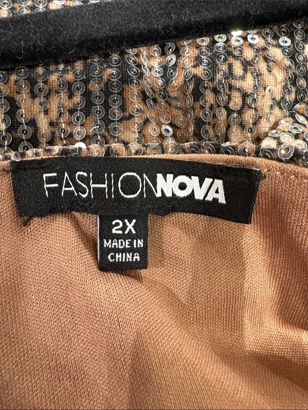Fashion nova snake skin sequined mini